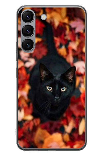 Atlas Husa personalizata pentru Samsung Galaxy S23 Plus, model Black Cat #3, ...
