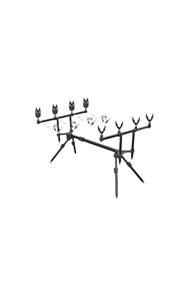 Baracuda Rod pod cu 4 stâlpi pe patru picioare, echipat cu 4 senzori, 4 balansoare și 4 suporturi tip "U".