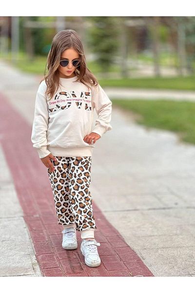 KGN GİYİM Team Girl's Bottom Top Tracksuit Set
