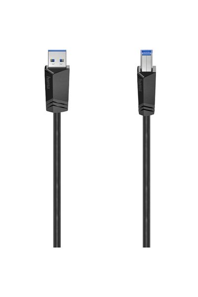 Hama Cablu 200625, USB-A - USB-B, 1.5 m (Black)