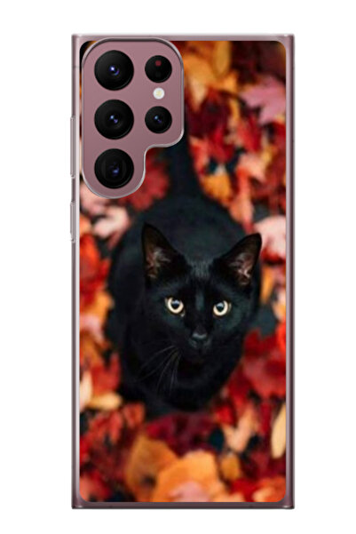 Atlas Εξατομικευμένη θήκη για Samsung Galaxy S22 Ultra, μοντέλο Black Cat #3,...