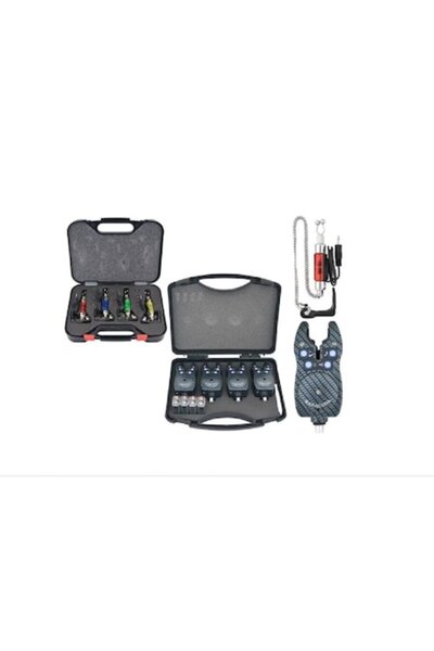 prokarpfishing Set 4 alarme de semnalizare și 4 balansoare iluminate Baracuda...