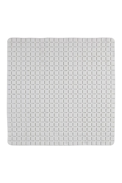 Feridras Covoraș antiderapant mozaic, 54x54 cm, PVC, alb