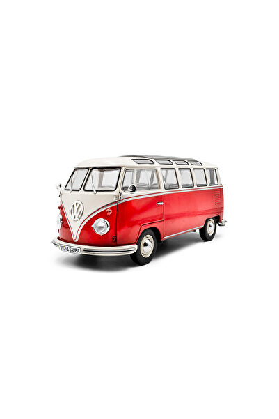 Solido 1:18 Volkswagen T1 Samba (1962) – Kırmızı / Beyaz (S1813402) | Die-cast Model Araba