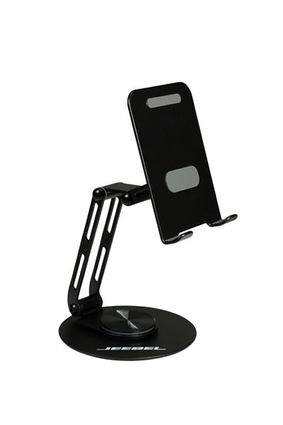 Jeebel Metal Desktop Stand – 360°Rotation with 4 Strong Joints and Elegant Design – Supports up to 400g