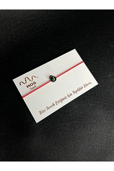 Mos Tespih Letter J Adjustable Drawstring Luck Bracelet