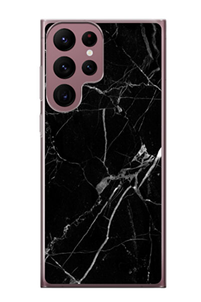 Atlas Husa personalizata pentru Samsung Galaxy S22 Ultra, model Black Marble,...