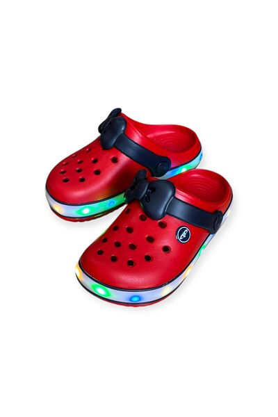 AkınalBella Female Child Red Light Led Sole Indoor Slippers Sandals