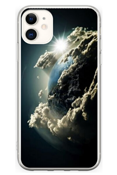 Atlas Husa personalizata pentru Apple iPhone 12 Mini, model Cloudy Earth, S1D...