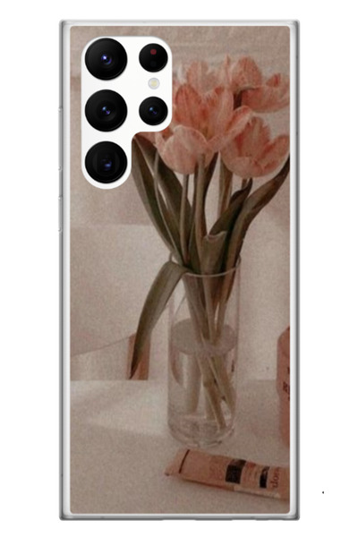 Atlas Персонализиран калъф за Samsung Galaxy S23 Ultra, модел Flowers #14, S1...