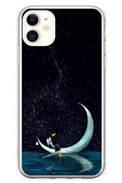 Atlas Husa personalizata pentru Apple iPhone 12, model Moon Fishing, S1D1M0270