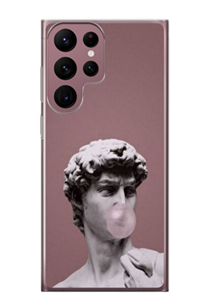 Atlas Husa personalizata pentru Samsung Galaxy S22 Ultra, model Bubble Gum Statue, S1D1M0317