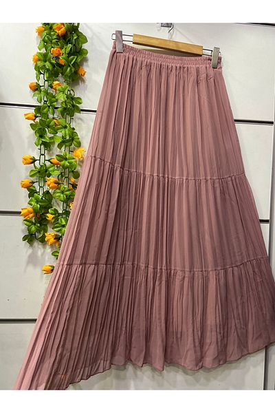 edu collection Layered Chiffon Skirt with Lining