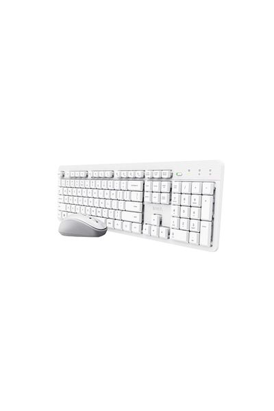 Trust Kit Keyboard and Mouse Ody II, Wireless, USB (White)