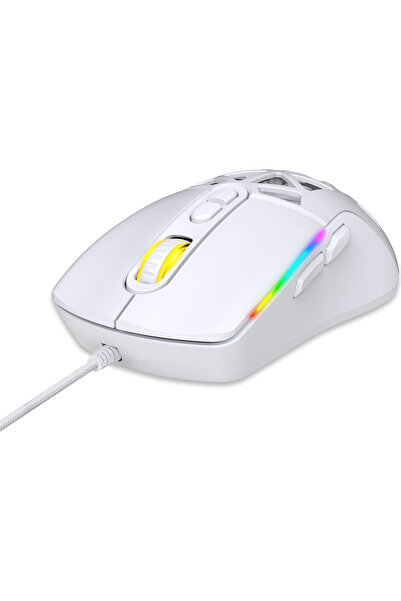 Claw's Nexus X1 12800 Dpi Reflex Örgü Kablolu & Değiştirilebilir Kapaklı Gaming Mouse - Beyaz