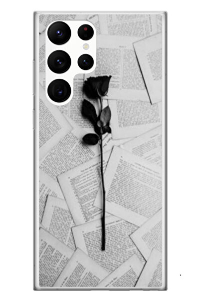 Atlas Εξατομικευμένη θήκη για Samsung Galaxy S23 Ultra, μοντέλο Black Rose, S...