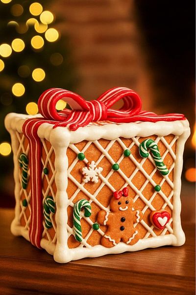 BeySüS Illuminated New Year's Gift Box with Red Bow