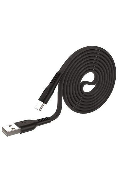 Lamtech USB to Type-C Charging and Data Cable Lamtech, Flat, 3A, 1m, Black