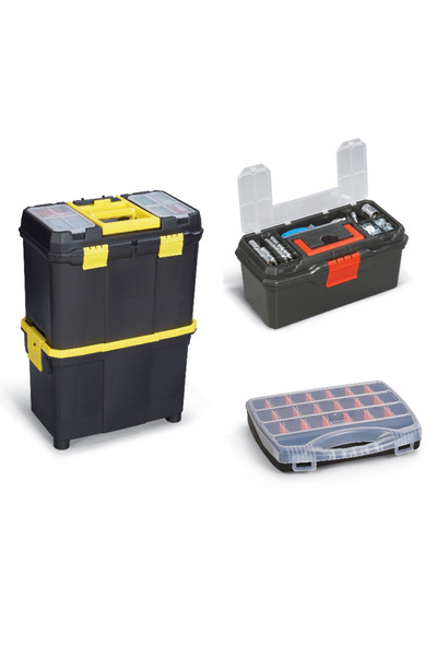PORT-BAG 18" Tekerlekli Takım Çantası + Poly 32 Organizer + 13" Çanta
