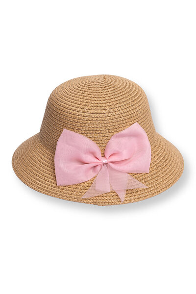 ebebek Hello Baby HelloBaby Kız Bebek Kurdeleli Hasır Bucket Şapka