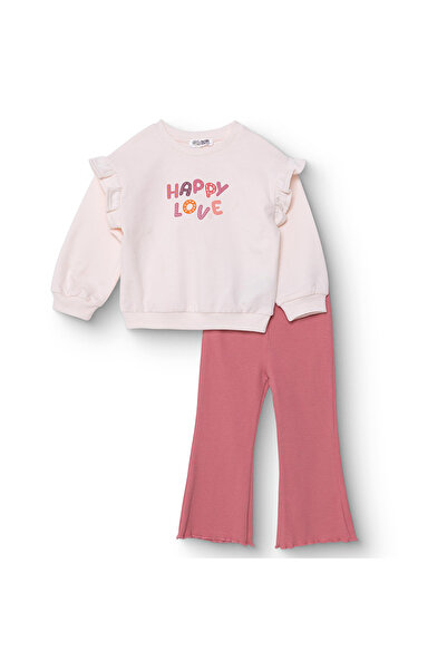 ebebek Hello Baby HelloBaby Kız Bebek Sweatshirt - Tayt Motto Girl Bisiklet Y...