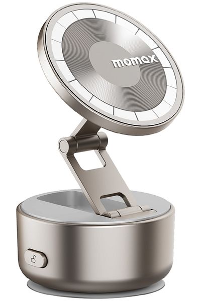 Momax 1-Snap Go 360° Auto-Suction Foldable Magnetic Phone Stand - Titanium
