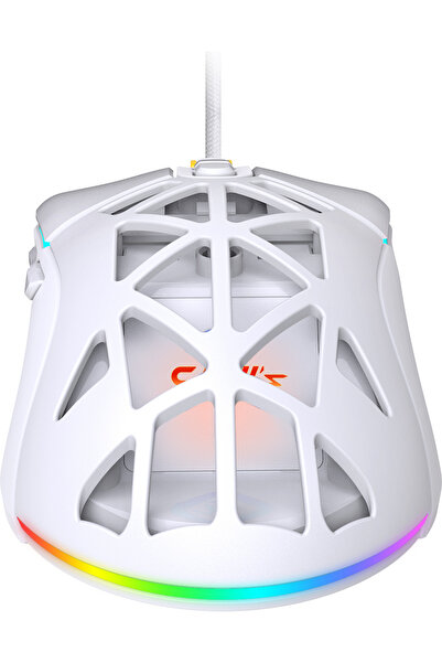 Claw's Nexus X1 12800 Dpi Reflex Örgü Kablolu & Değiştirilebilir Kapaklı Gaming Mouse - Beyaz