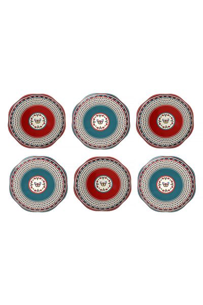 Lucky Art Liora Bone 27cm 6-Piece Plate Set