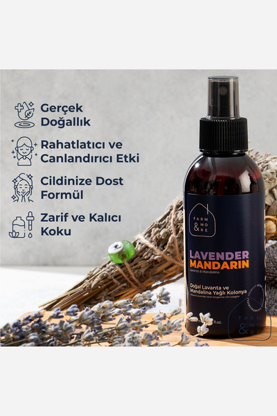 FARM MORE 100% Doğal Lavanta Yağlı Kolonya - 150 ml.