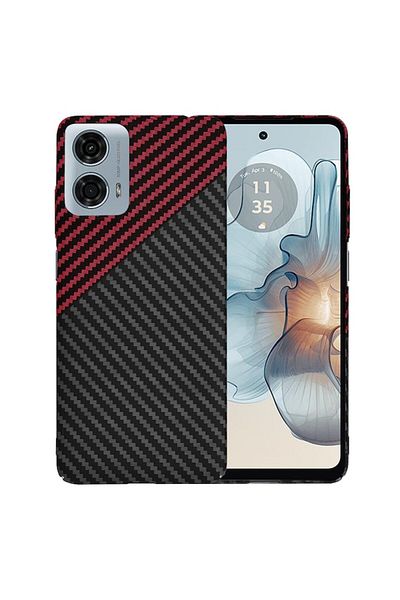 Tim High Protection Case for Motorola Moto G24 Power, Timacontech, Hard Plastic, Elegant Ruby Vortex