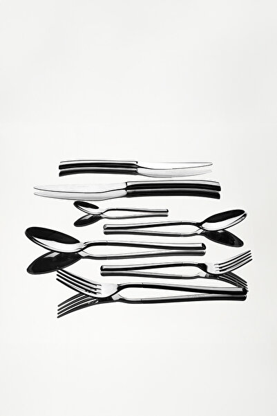 Nehir Elegance Satin 12-Person 84-Piece Leather Boxed Cutlery Set