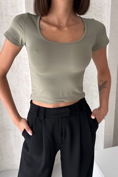 New Now Modal Fabric Oval Collar Half Sleeve Body