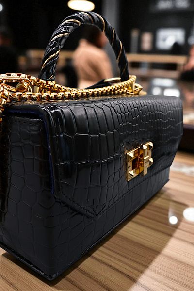 HFKY Patent Leather Bag. Box Model Stylish Design Hand and Shoulder Bag.