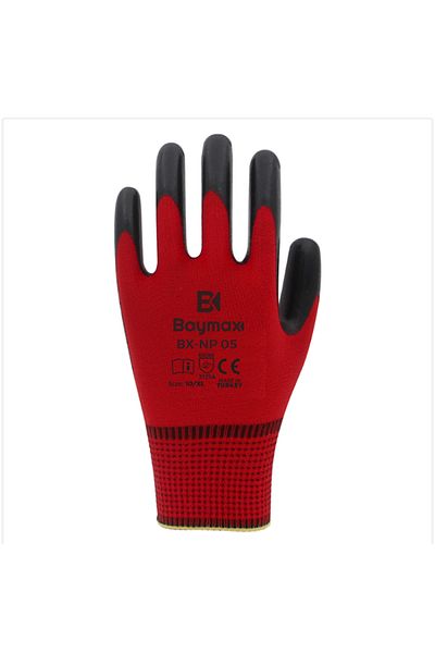 Baymax Np05 Zebra Red Gloves Work Gloves (2 Pieces)