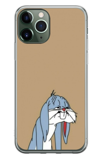 Atlas Husa personalizata pentru Apple iPhone 11 Pro Max, model Tired Bunny, S...