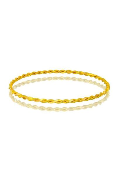 Osmanlı Sarraf 25 Gram Paftalı Burma Altın Bilezik - İşçiliksiz