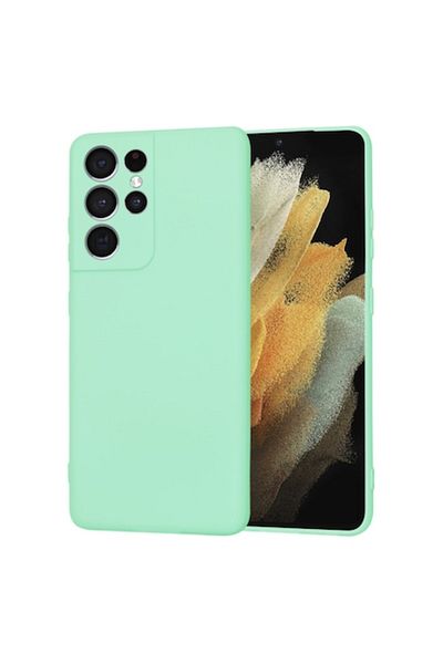 Tim High Protection Case for Samsung Galaxy S21 Ultra 5G, Timacondesign, J44, Canvas, Mint Green Forest
