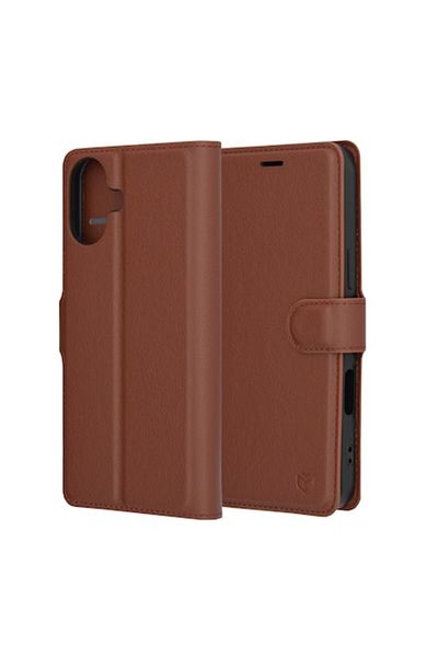 Tim High-Protection Case for iPhone 16, Timaconsafe, F62, Faux Leather, Intense Brown
