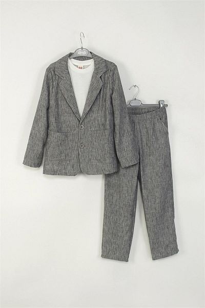 DMB BOYS & GIRLS Dmb Boy's 3-Piece Suit Smoked M7761