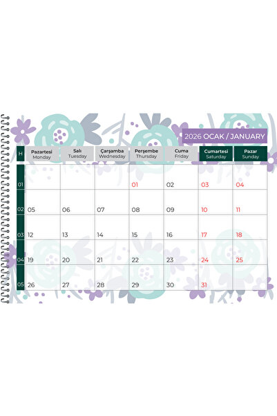 NATURELBASIM 2026 MASAÜSTÜ DEFTER PLANLAYICI TAKVİM