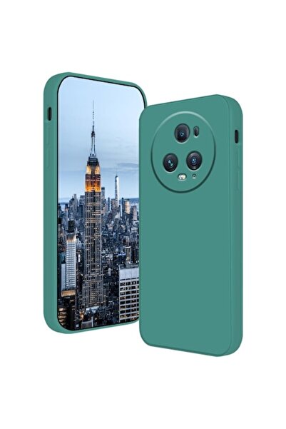 SOHO Carcasă de protecție din silicon lichid pentru Honor Magic 5 Pro, interior din microfibră, protecție împotriva șocurilor, verde