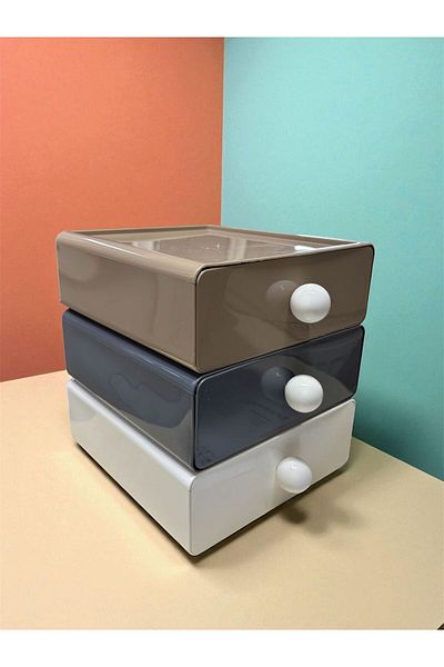 Bayev Mery 3 Drawer Desk Top Organizer - Jewelry and Cosmetic Box Office Organizer