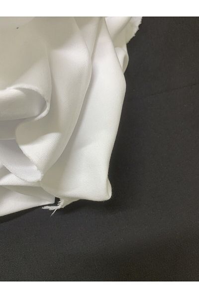 Yiğit Kumaş White Steel Combed Fabric Flexible, Piece 110X180 cm