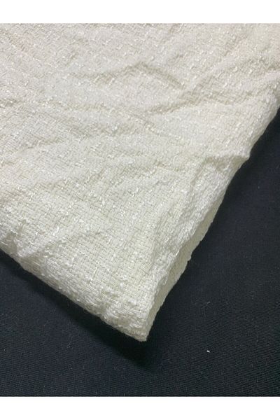Yiğit Kumaş Ecru Tweed Fabric, Piece 150X145 cm