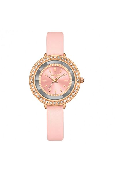 Skymag Ceas dama elegant, roz, curea piele ecologica, quartz