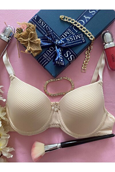 Ebru Silicone Jacquard Micro Underwire (Wire) Unpadded Bra Ebr1113