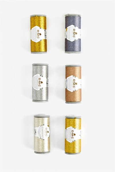 balım hobi evi خيط تنظيف بتأثير تطريز ديامانت غراندي 6 ألوان DMC