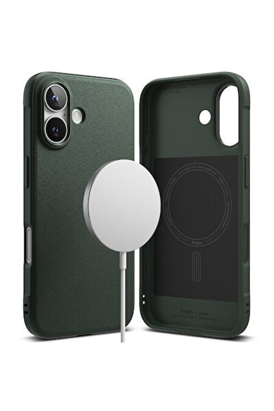 OEM Husa pentru iPhone 16 Plus, H83, Poliuretan, Dark Green