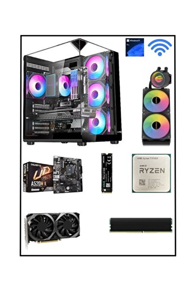 RAMTECH BİLGİSAYAR FİRST RYZEN 7 5700X 32GB RAM 512GB M.2 NVME RTX 3060 12GB SIVI SOĞUTMALI GAMİNG MASAÜSTÜ PC