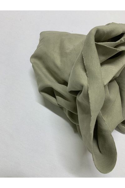 Yiğit Kumaş Green Thin Rib Fabric, Piece 40X180 cm